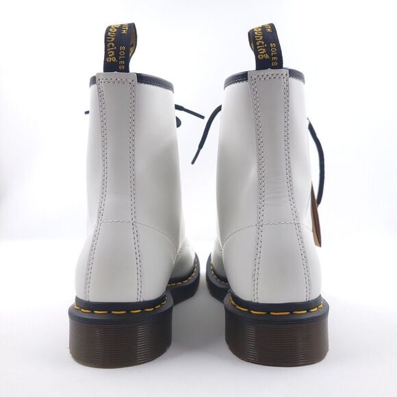 Dr Martens 1460 White Smooth Standard Fit Womens 8 Lace Up Boot Shoes 11821100 - Picture 4 of 14